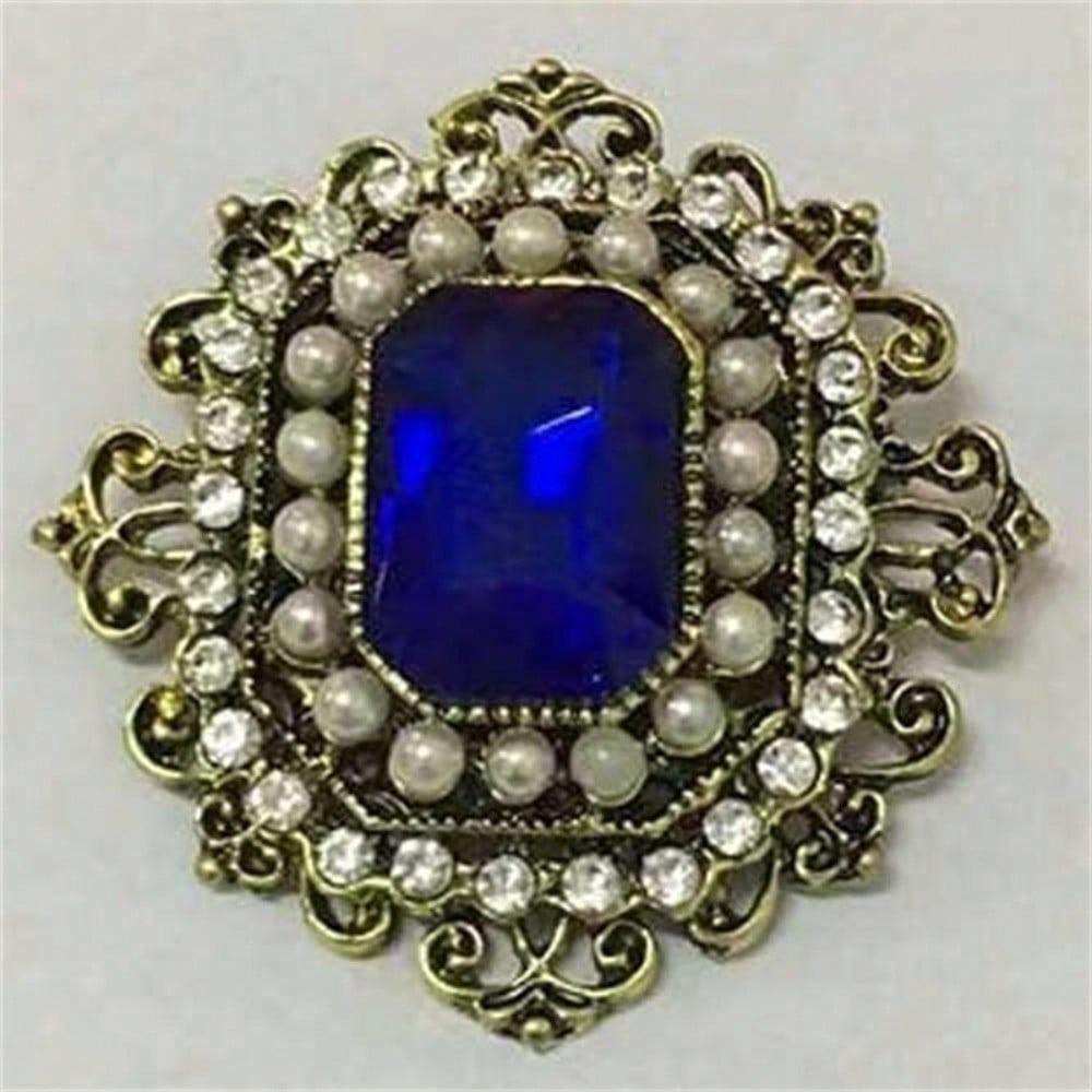 High End Fashion Retro Rhinestone Bohemian Style Brooch Clothing Accessories