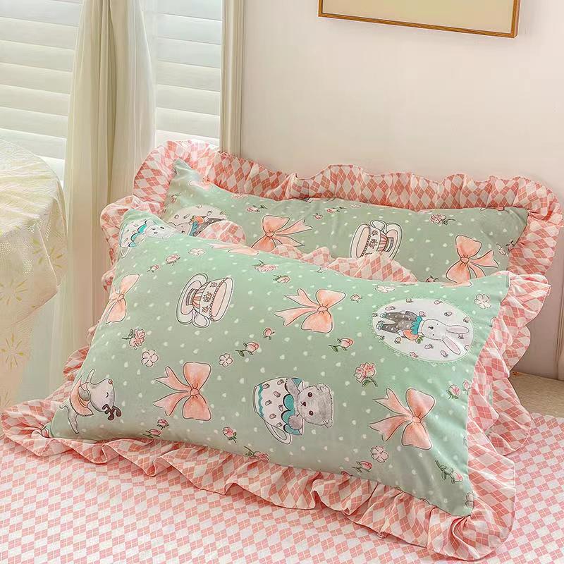 Хлопковая наволочка, пара кружевных наволочек для дома, спальни, 48х74 см, большая 48*72cm