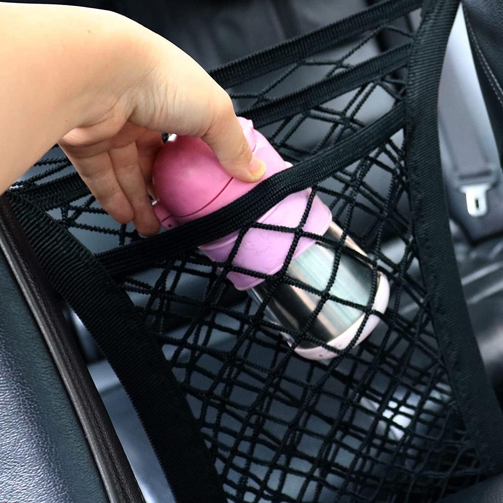 Car 3-Layer Organizer Net Mesh Trunk Goods Storage Seat Back Stowing Tidying mesh in Trunk Bag Pet Barrier Net of Backseat