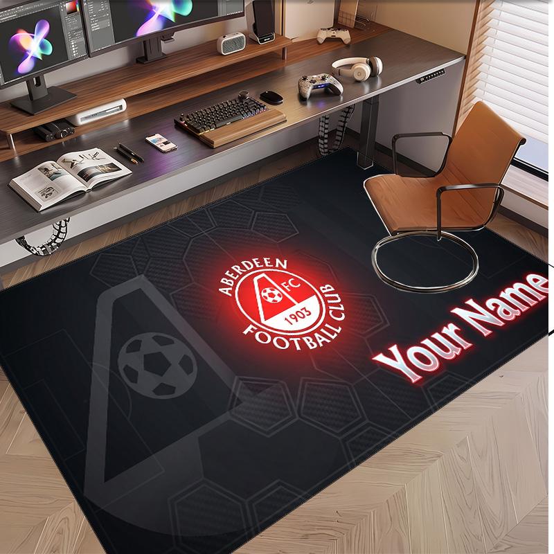 Personalized Crystal Velvet Carpet Aberdeen FC Pattern Non Slip Floor Rug