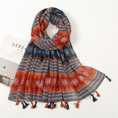 Miękki Cienki Szalik Wiskoza Kobiety Bohemian Wzór Nadruk Szale Chusta Kobieta Geometryczny Koc Długie Bufandas Stola Muzułmańska Moda