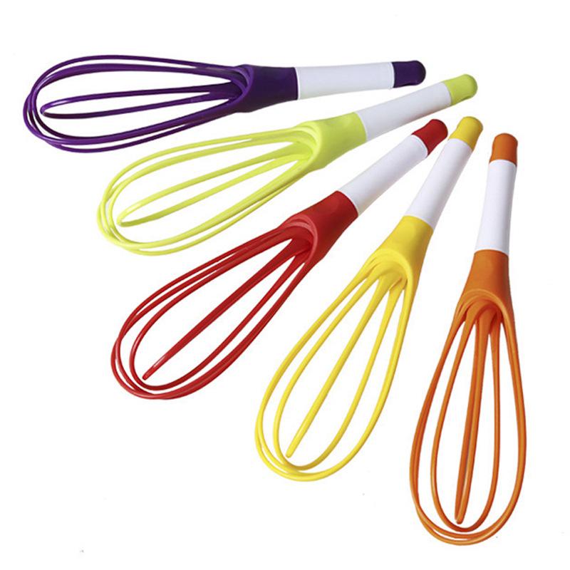 Multifunctional Manual Rotating Whisk with Folding Storage