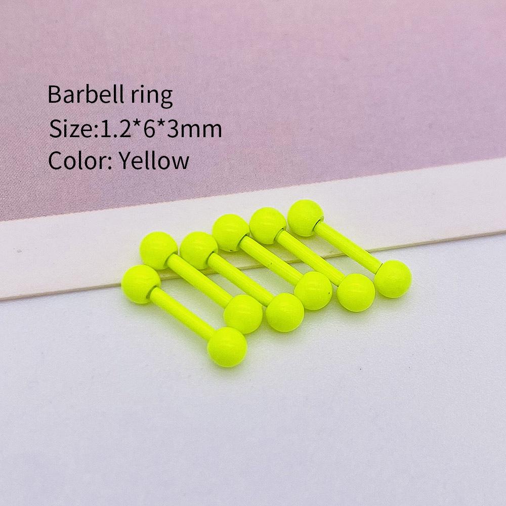 Multi-color Stainless Steel Cartilage Barbell Stud Earrings