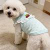 Breathable Puppy T-Shirt Ruffled Collar Dog Short Sleeve Sweet Style Dog Lace Vest  Four Seasons