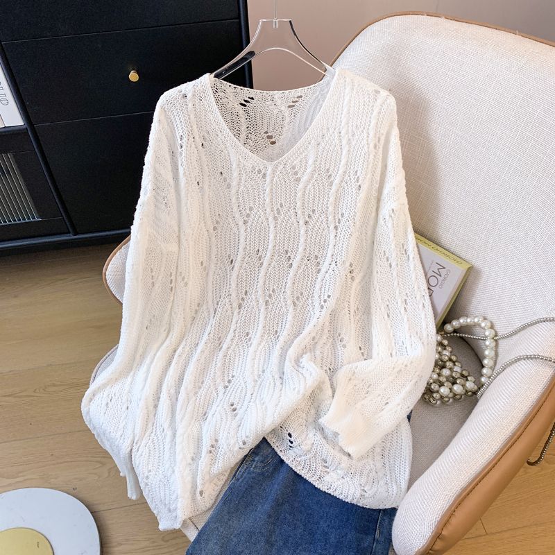 Sweter damski Pogrubiony Pulower Ciepły Dzianinowy Sznurowany Elastyczny Z Długim Rękawem Oversize Swetry