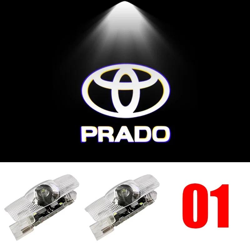 Car LED Door Warning Light Laser Projector Ghost Shadow Light Welcome Logo Lamp For Toyota Corolla RAV4 Camry Yaris C-HR Prius