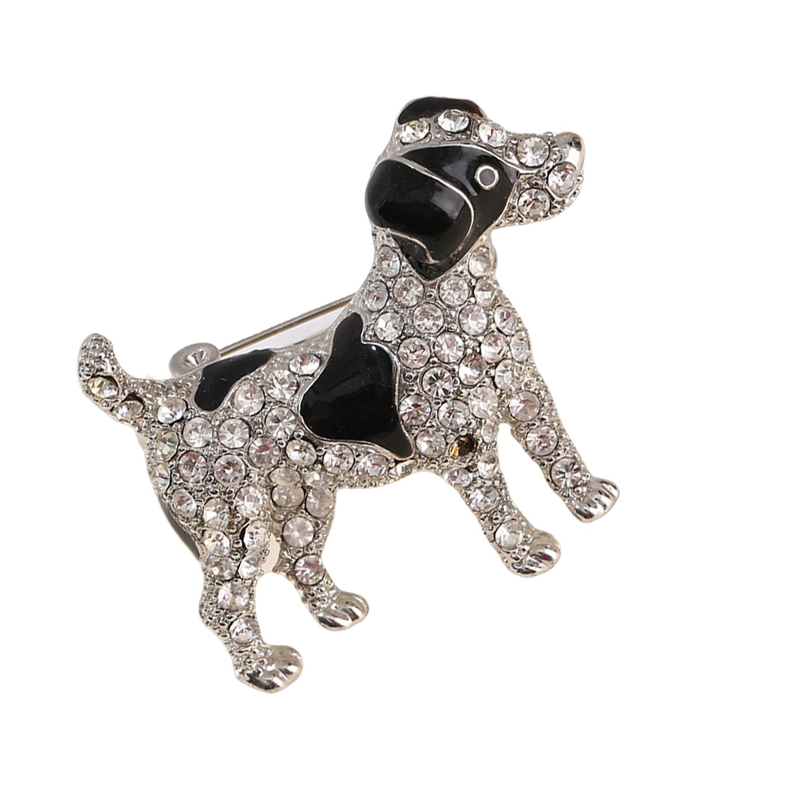 

Элегантная брошь-подвеска в виде собаки, булавка в виде животного, булавка-брошь в виде собаки, сверкающая булавка на лацкан, сплавная текстура, подходит для стильного рюкзака 2