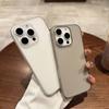 Solid Color Semi-Transparent Drop-Proof TPU Phone Case for iPhone 17 Pro Max and 16 Pro, Large Hole, Soft Design