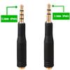 3.5mm Male to 3.5mm 3/4 Poles Female Jacks Stereo Adapter Headphone Extension Cable Adapter for Phone Laptop Computer