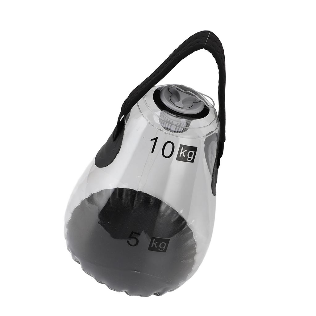 Inflatable Water Bag Dumbbell Transparent PVC Handheld Water Weight Bag for Home Gym Fitness Workout 10kg Capacity