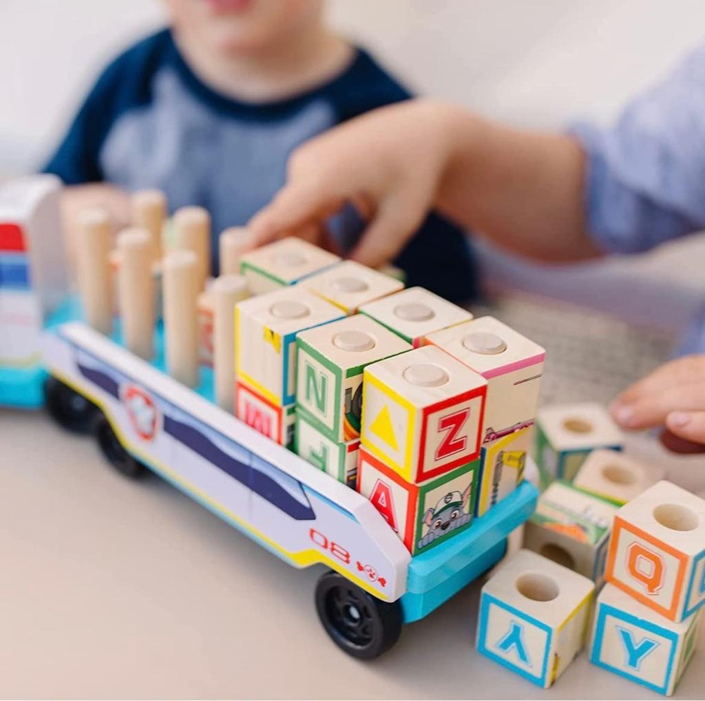 PAW Patrol Melissa & Doug Wooden ABC Block Truck (33 Pieces) [Parallel Import]