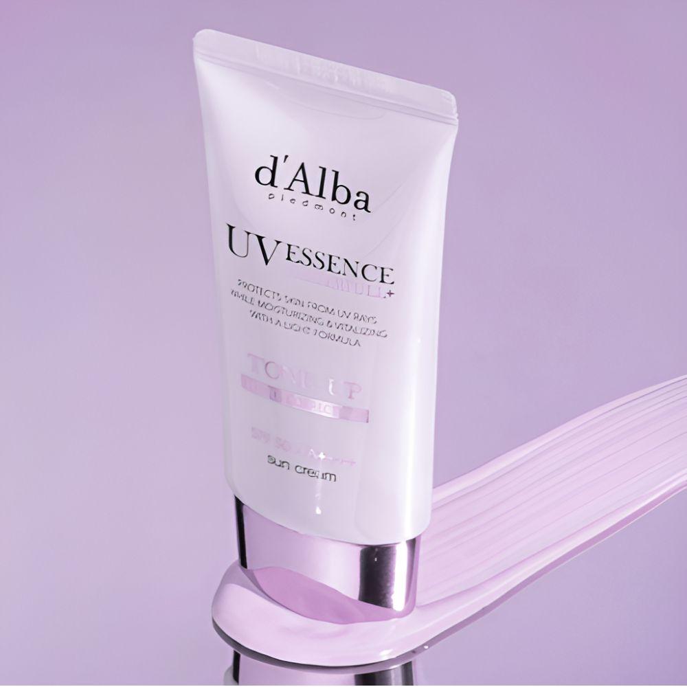 d'Alba Waterfull Purple Tone-Up Sunscreen 50ml Vegan Brightening Glow Sun