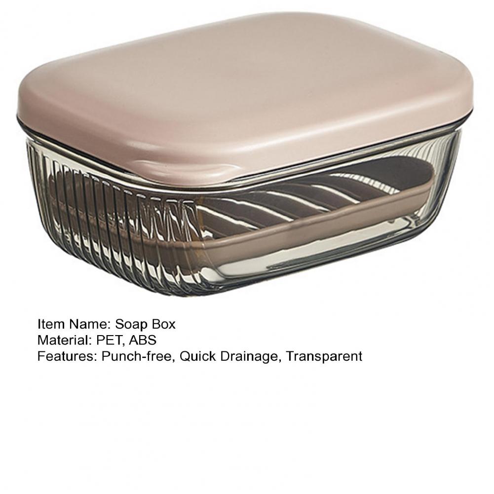 10*8cm Badezimmer Seifenschale Wandmontiert Schräg Transparent Schnelle Entwässerung Stabil Hotel Küche Seifenschale Halter Seifen Organizer Etui