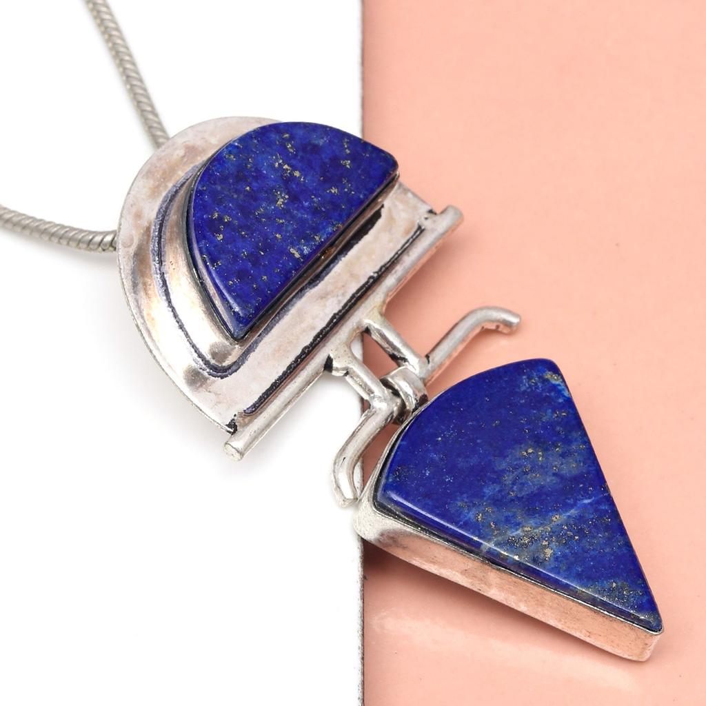 Lapis Necklace Blue Topaz Lazuli Gifted Pendant Jewelry Nicky