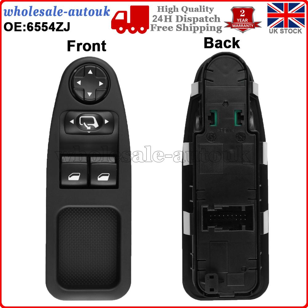 Front Electric Power Window Switch 6554.ZJ For Peugeot Expert Citroen Dispatch