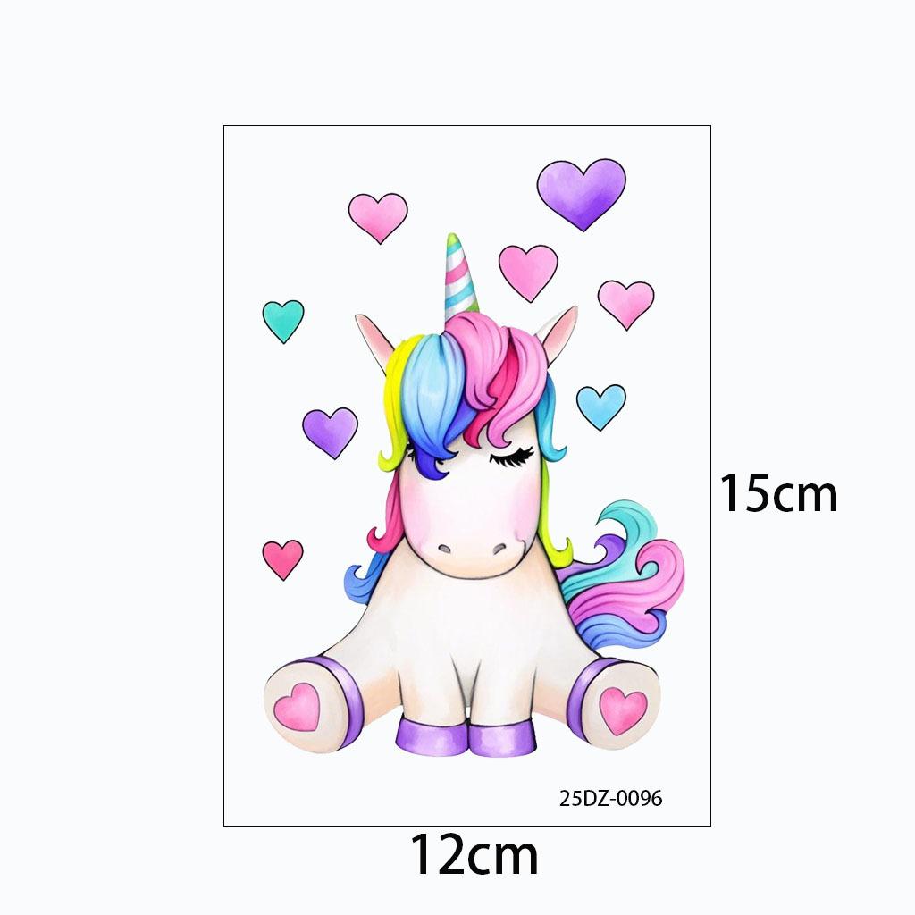 Samolepicí roztomilé kreslené samolepky na vypínač ve tvaru jednorožce a srdce pro dětský pokoj, obývací pokoj, ložnici, dekorace na zeď