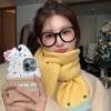 New Autumn and Winter Woolen and Woolen Scarf for Women Korean Style Versatile  Thickened Warm and Neck Protecting Scarf for Students