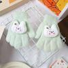 Fashion Children's Cute Cartoon Winter Warm Gloves Rabbit Strawberry Gloves Windproof Knitted Gloves