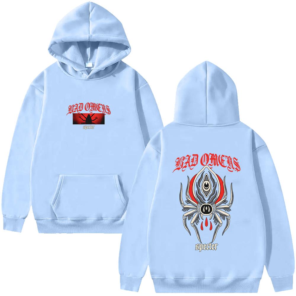 Bad Omens Spider Hoodie Bad Omens New Graphic Print Pullovers Retro Fashion Clothes Unisex Casual Long Sleeve Sweatshirtsv