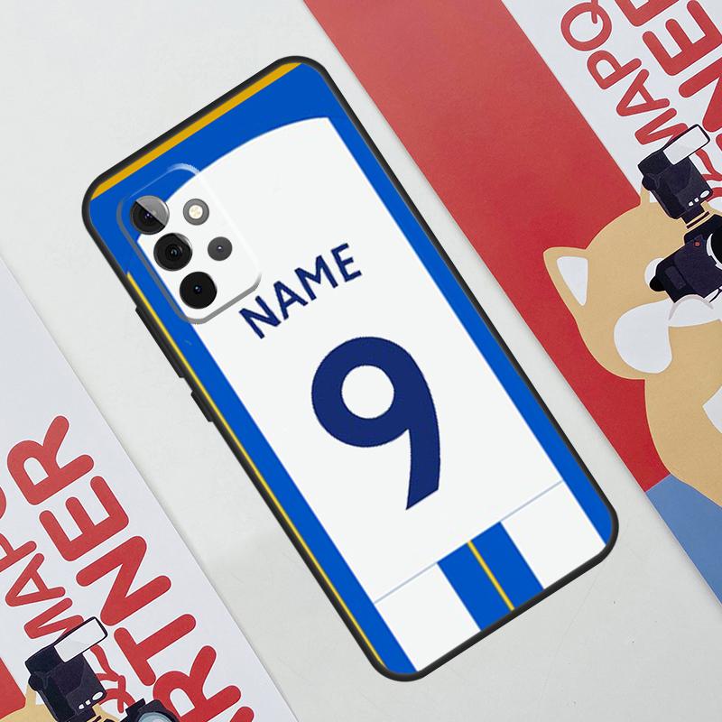 Personalised Football Number Name Case For Samsung Galaxy A52 A42 A32 A22 A12 A51 A71 A14 A24 A34 A54 A13 A23 A33 A53 Coque