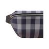 Burberry Sony Check Design Zipper Closure Canvas Waist Bag Medium Size Men's Navy Blue