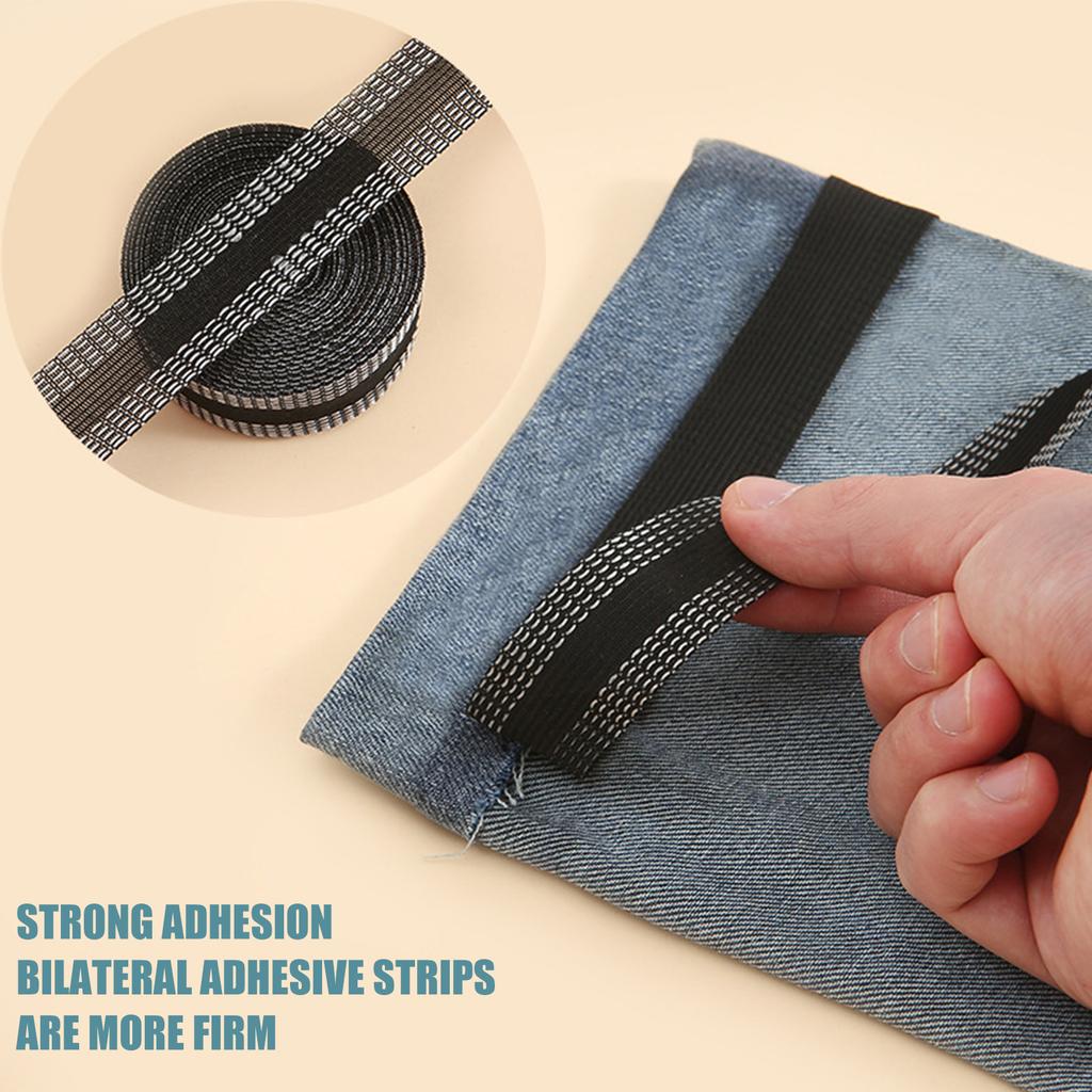1Inch x 5.5 Yard Pants Edge Shorten Self-Adhesive Hemming Tape Iron-on Hem Clothing Tape Fabric Fusing Hemming Tape for Clothes