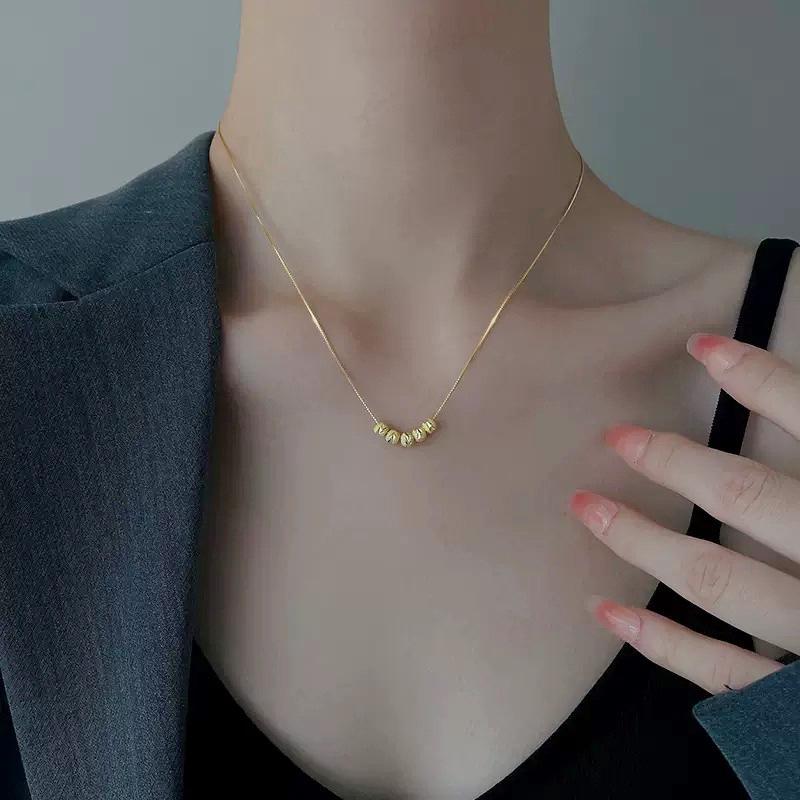 Exquisite Five Blessings Lucky Necklace: Non-Fading, Versatile, High-End Light Luxury Jewelry for Women