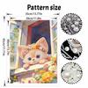 Disney Pearl Painting Painting Kit Cat With Flowers Home Decor Handmade Gift Pearl Art