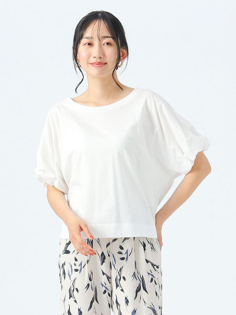 Beams Heart Tee Twist Sleeve Pullover FREE S/S Women's OFF_WHT