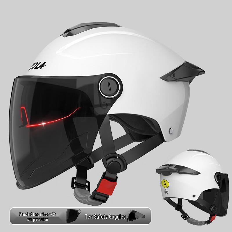 Electric Motorcycle Half-Face Helmet One Size