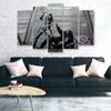 Five Piece Picture Canvas Print Banksy Mural Street Art