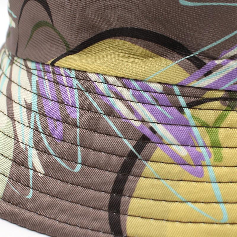Basin Hat Outdoor Travel Sunscreen Printed Bucket Hat Geometric Shape Men'S And Women'S Wide-Brimmed Bucket Hat Direct Sales
