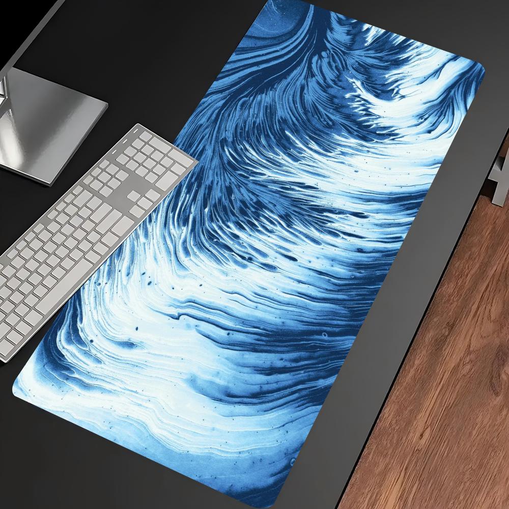 Abstract Ink Swirl Texture Extended Gaming Mouse Pad Non-Slip Rubber Base Large Desk Mat Keyboard Mousepad For Laptop PC Desktop