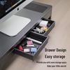 Adjustable Monitor Stand with Wireless Charger, USB 3.0 Hub & Drawer