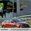 6Pcs Gloss Black Pillar Post Fit For Kia K3 Forte Sedan      Window Sticker Cover Door Side Trim Decor Kit