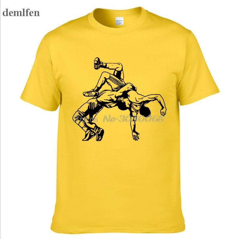 Funny Printed Men T Shirt Newest Wrestling Muay Thai T Shirt Casual O Neck Short Sleeve