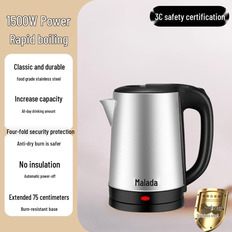 

Wanlida 2025 Electric Kettle: Automatic Power-Off, Large Capacity, Insulated Boil, Household Use