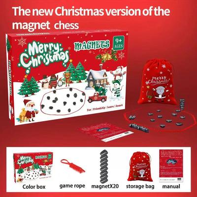 Christmas Magnetic Battle Chess Game Interactive Creative Magnetic Toy Portable Children's Party Toy Family Fun Board Game Christmas Gift