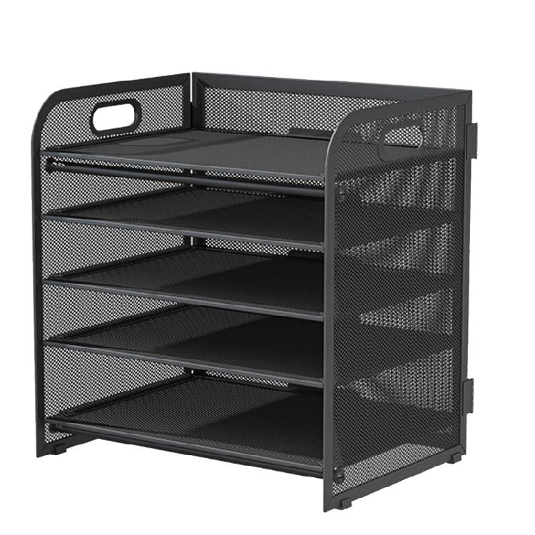 Office Desktop Organizers and Accessories 5 Tiered File Tray Organizers with Sliding rawer and 2 Pen Holder чёрный 2950₽