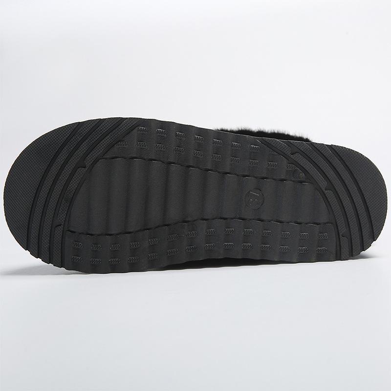 Winter velvet thickened snow boots women's thick-soled medium tube cotton shoes fashion fluffy boots warm snow cotton