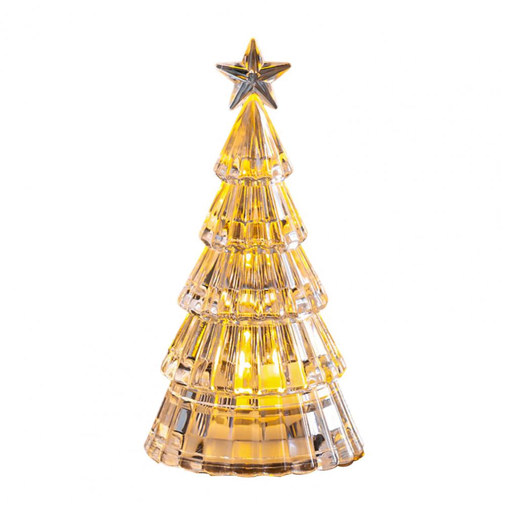 

Christmas Tree Night Light Decoration Mini Xmas Tree Decorative Lamp Battery Powered 3D Tree LED Table Light Home Ornament S жёлтый