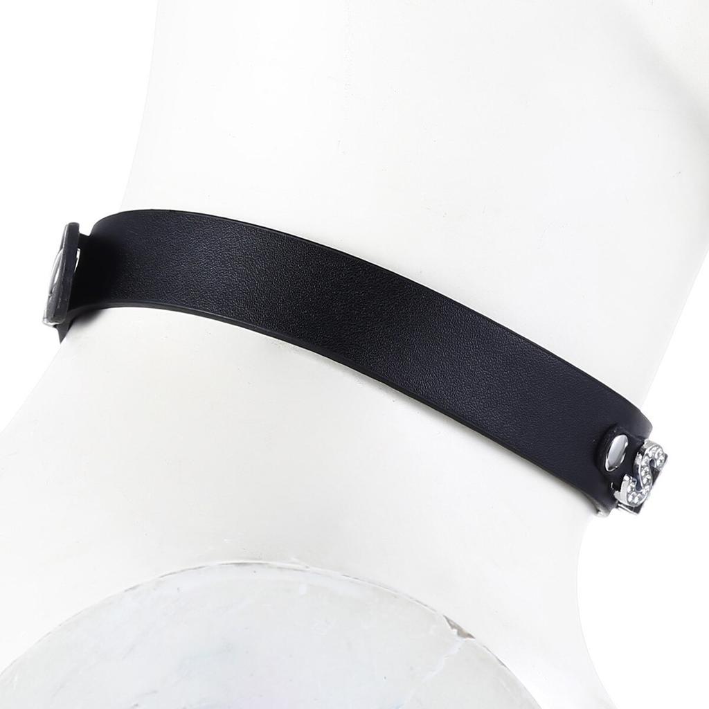 BDSM Random Shot Black Bondage Collar Neck Sleeve Adjustable Leather Necklace Tow Rope Erotic Sex Games Chastity Sex Toys