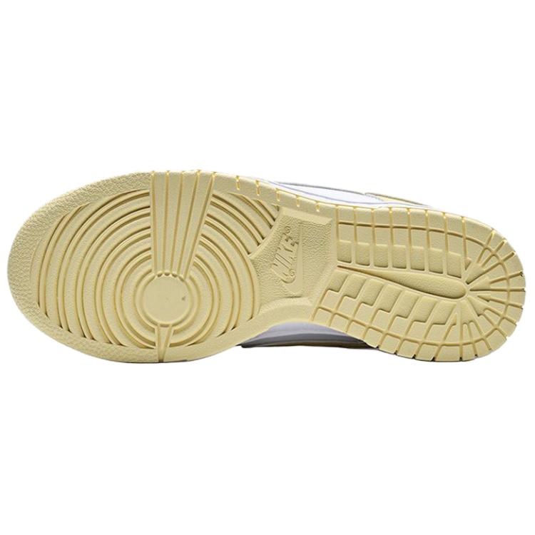 Nike Dunk Low NN Schnürung Bequeme Passform Niedriger Schaft Skateschuhe Damensneaker Weiß Gelb IX5021171