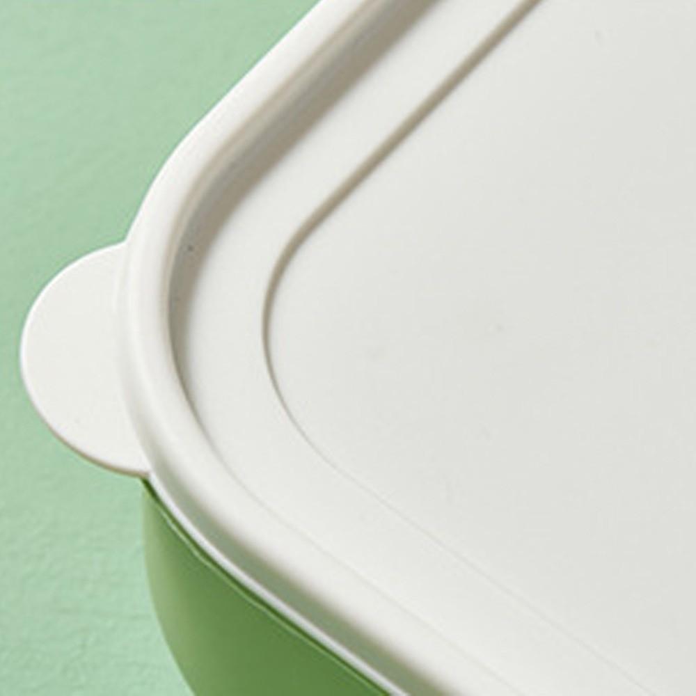 Drop-proof Plastic Lunch Box Double Layered Compartment Lunch Box Cartoon Lunch Box  Worker