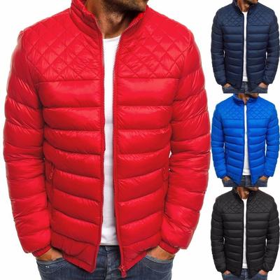 Männer Wintermantel Männer Kleidung Casual Streetwear 4 Farben Reißverschluss Stand Puffer Jacke Plus Size Parka Männer