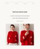 Lekasha Women's Embroidered Cashmere Knit Sweater - Warm, Versatile, Round Neck, Long Sleeve for Autumn/Winter