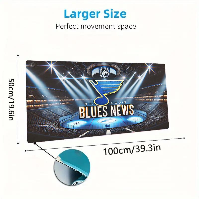 St. Louis Blues Logo Color Mouse Pad Large Gaming Table Cushion Non-slip Laptop Tablet Big Mousepad XXL Mat Mini PC Playmat With Lock Edge