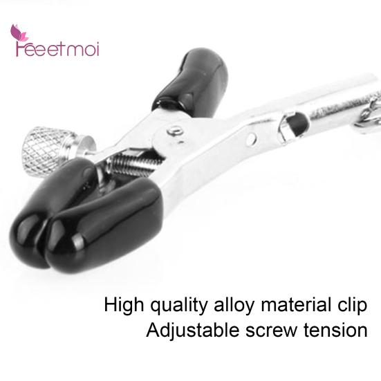 Brustklemmen-Stimulation, amüsante erotische Enge, verstellbarer Drei-Klemmen-Brustgefühl-Clip