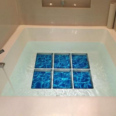 13x13cm 6pcs 3D Anti Slip Waterproof PVC Bathtub Sticker Decor Decals Muti-choose Bathroom Sticker W