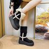 Winter Women's Warm Plush Snow Boots High Quality Cold Proof Fashion Casual Cotton Boots Women's Knight Boots Botas Para Mujer